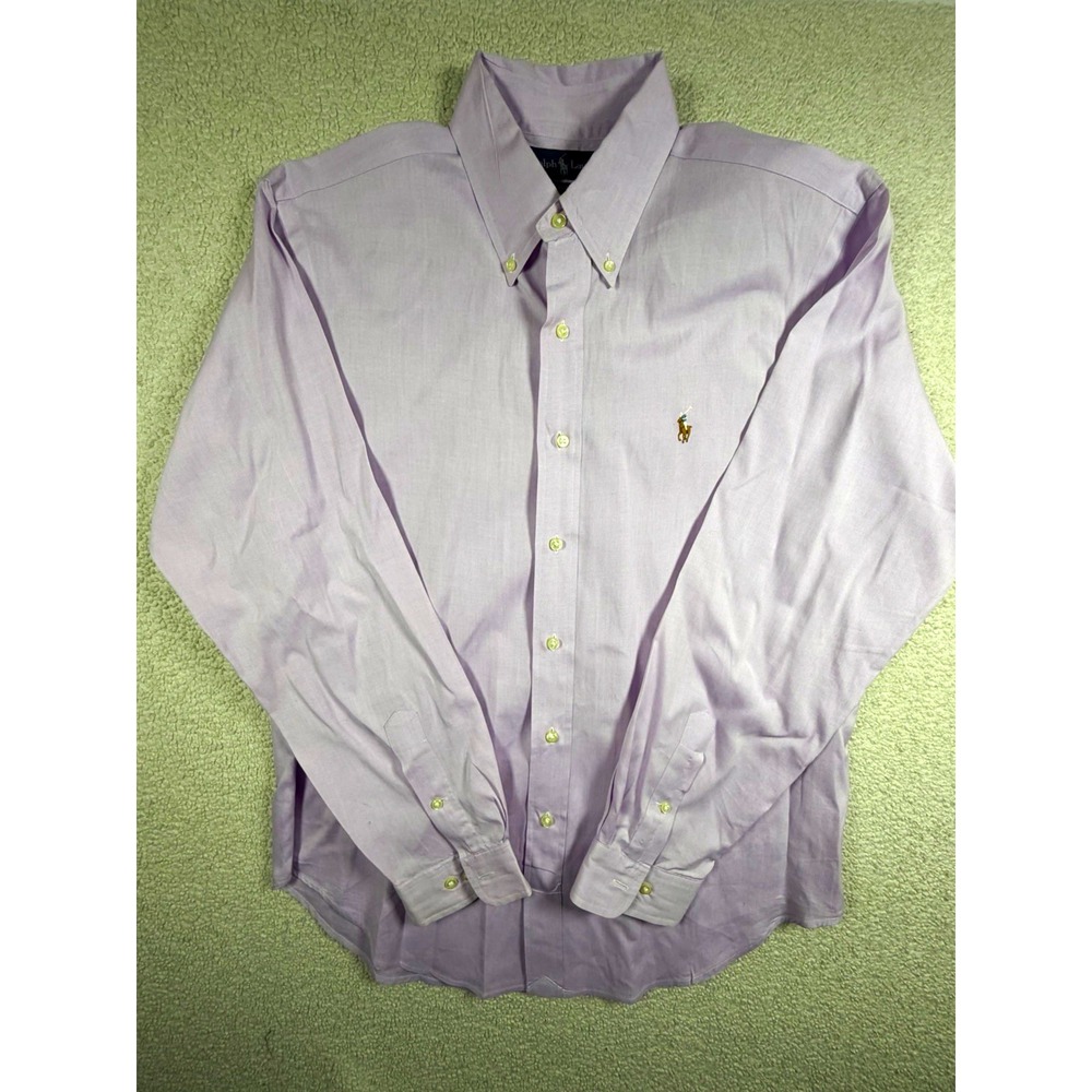 Ralph Lauren Mens 15.5 32/33 Classic Fit Purple Dress Shirt Cotton Pony